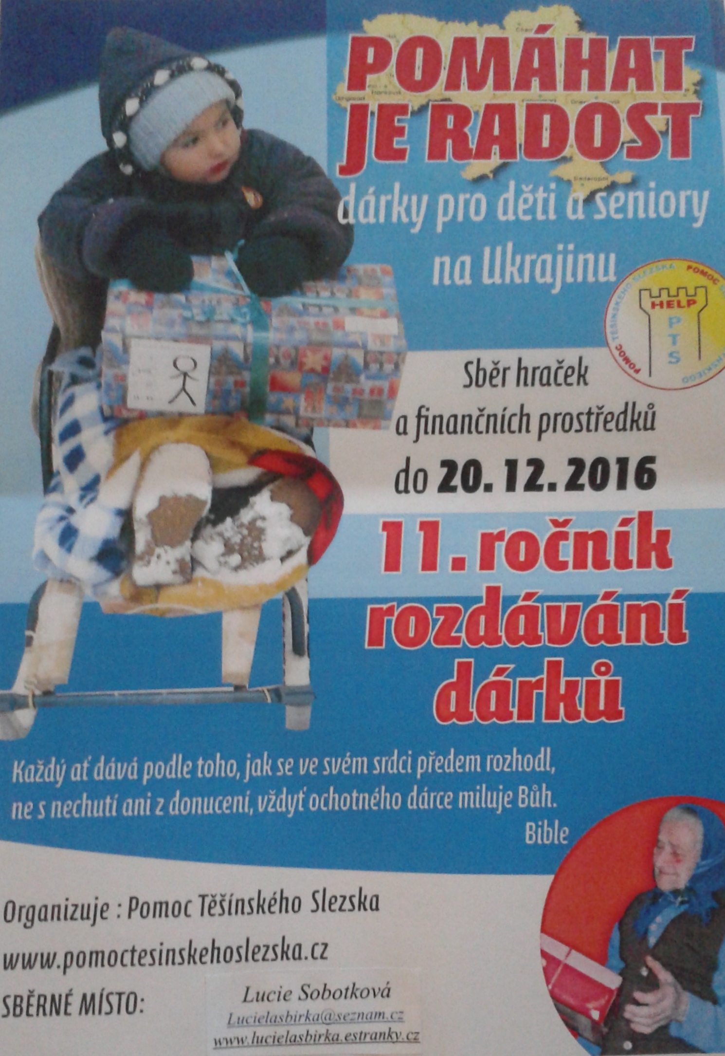 dárky pro Ukrajinu